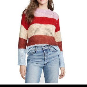 J.O.A. Women's Multi Stripe Sweater Small NEW